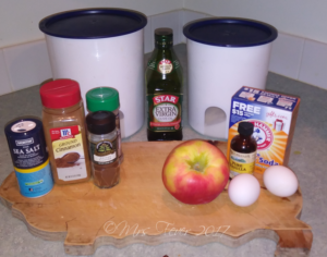 ingredients for apple spice bread