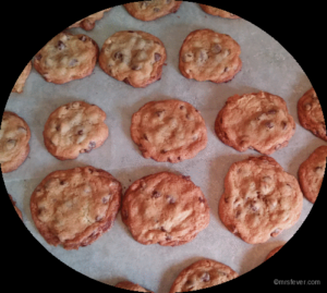 home-made chocolate chip cookies