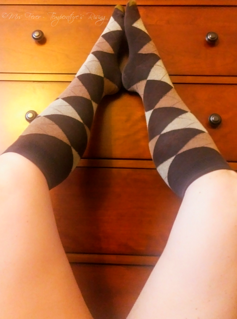woman's legs in argyle socks