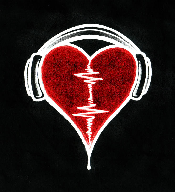 image of heart wearing headphones from pixy.com