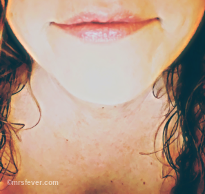 close-up of woman's lips