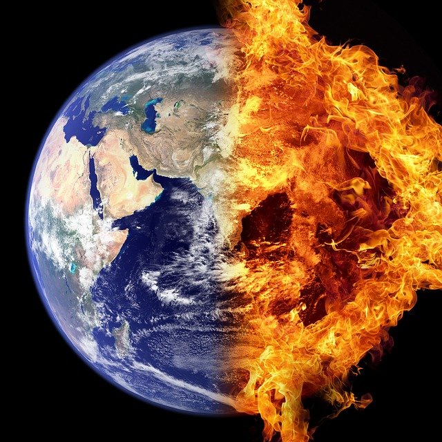 burning earth from Pixabay